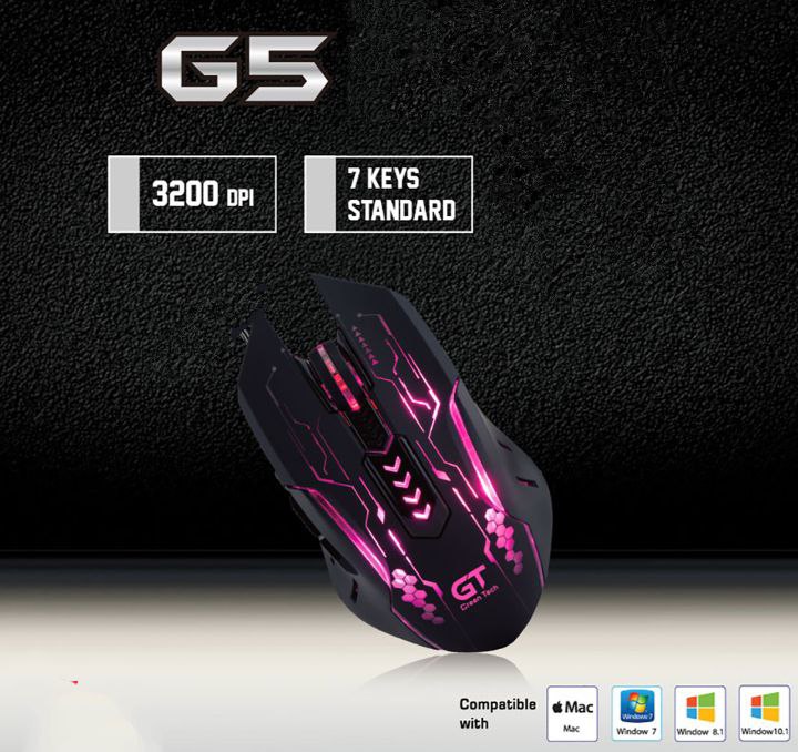 Green Technology - 7 Keys USB Gaming Mouse GTM-G5 | www.burma-store.com